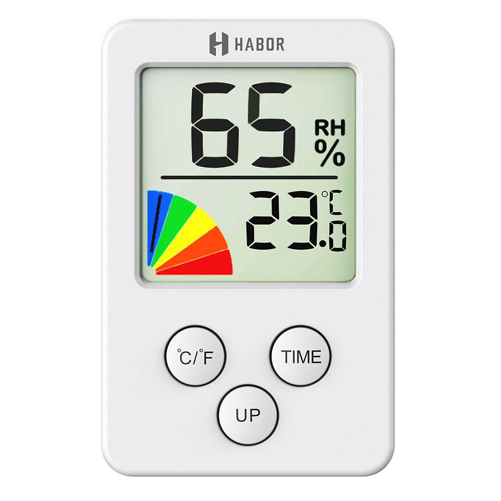 温湿度計 デジタル デジタル温湿度計 湿度計 温度計 コンパクト オシャレ LCD大画面 高精度 室内外温度 室内湿度 置き掛け - ウインドウを閉じる