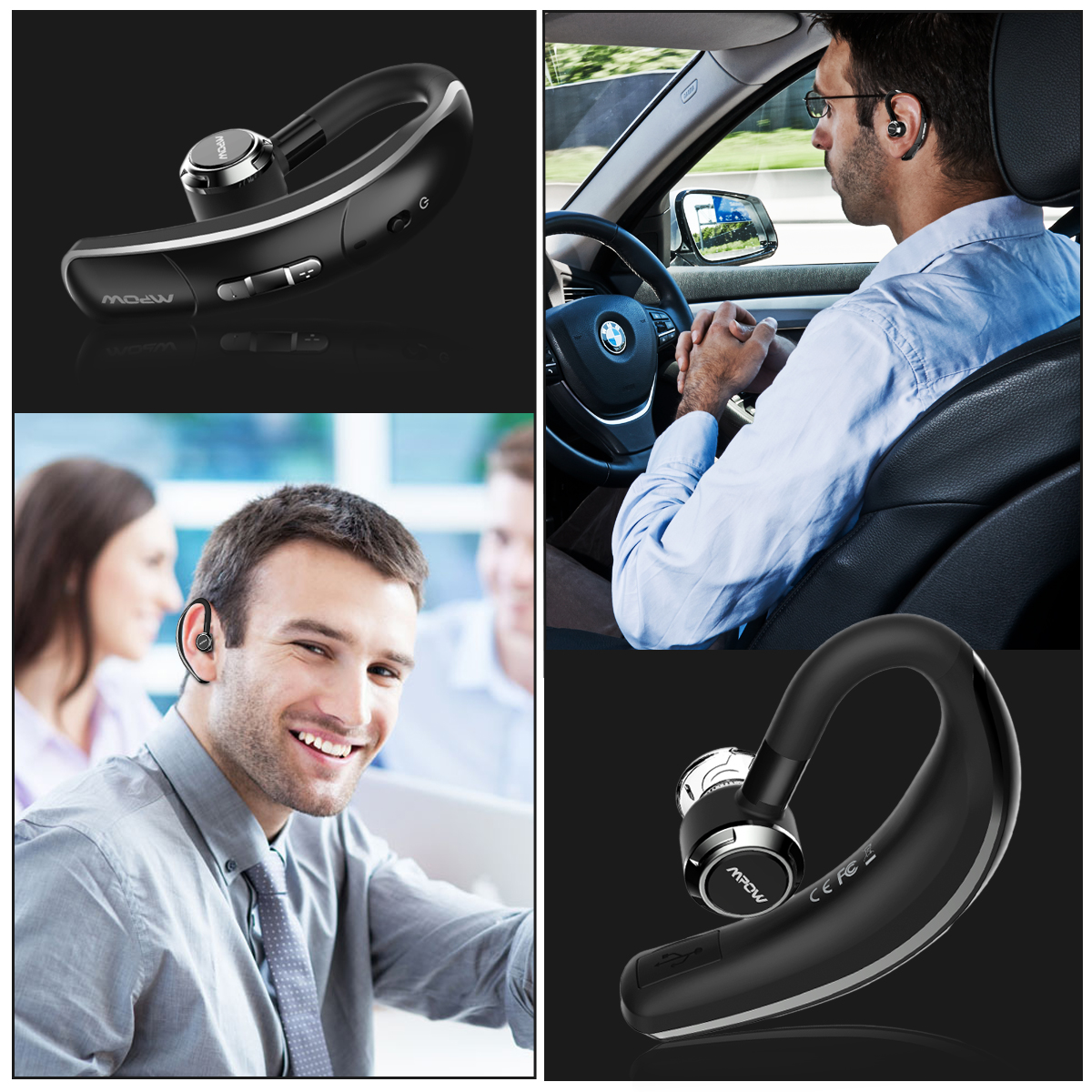 Bluetooth 4.1 ワイヤレスイヤホン 片耳 Bluetooth片耳 車用 ビジネス 運転Bluetooth 4.1 ワ - ウインドウを閉じる